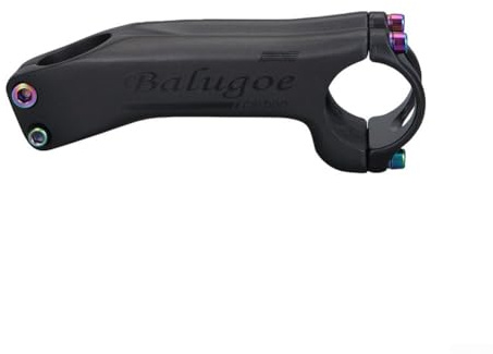 HpLive Potence de guidon de vélo en fibre de carbone pour vélo de route et VTT, noir, 70-130 mm (17 degrés 90 mm)