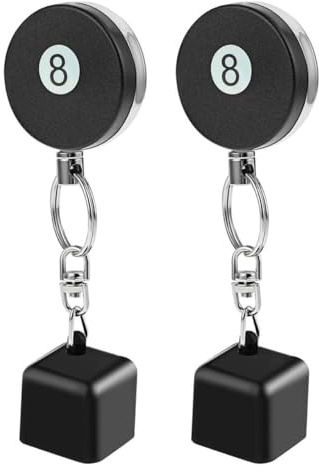 Oiieco Billiard Chalk Holder Retractable, 2 Pcs Retractable Pool Cue Chalk Holder Snooker Billiard Accessories with Belt Clip Billiards Accessories for Sport Game Pool Clubs and Home Use