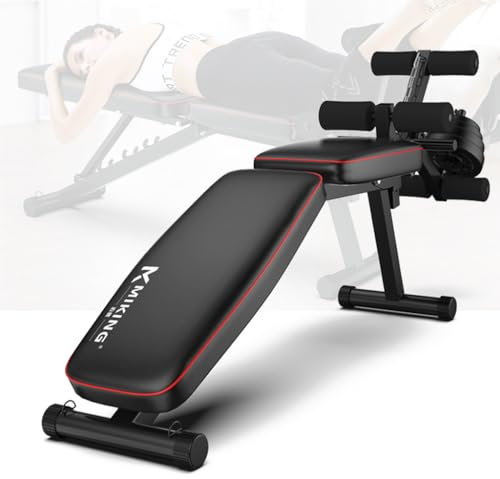 Banc Inclinable Musculation，Banc Muscu, Banc Musculation Multifonction - Leg Extension Machine, Machine Musculation,5 Angles Réglables, Capacité De Charge 440 Lb Black,46.5IN