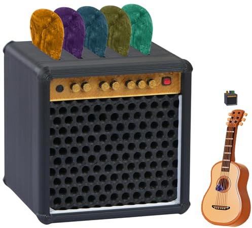 1 PCS Guitar Pick Holder, Guitar Accessories Gifts, Speaker Shape Desktop Ornaments Gift Picks Storage Container Guitars Players Lovers Simulation Speaker