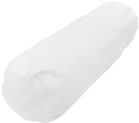 MAGICLULU Funda de Almohada Cilíndrica de Color Blanco para Cojín Redondo 20x60 Cm, Cubierta Enrollable para Almohadas de Tubo para Sofá, Funda de Refuerzo para Cojines Decorativos del