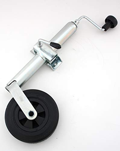 trailer parts4u Stützrad Spornrad Bugrad + Halter Klemmschelle von Knott 150kg 48mm für Anhänger Wohnwagen