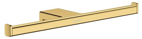 hansgrohe AddStoris - Toalettpappershållare dubbel, Toalettrullehållare, Pappershållare, väggmonterad, dolt fäste, Badrumstillbehör, polerad guld-optik, 41748990