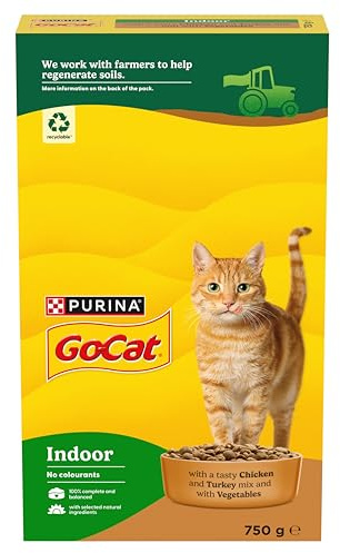 GO-CAT Indoor Chicken Dry Cat Food 750g (Pack of 5)