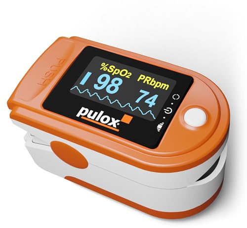 Oxymètre de Doigt Pulox PO-200 Solo - Saturometre professionnel pour mesurer saturation en oxygène, pouls et indice de perfusion