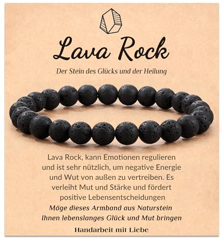 Weihnachtsgeschenke für Männer, Männer Herren Armband Ich Liebe Dich Geschenk für Junge Herren Weihnachten Geburtstag Lavastein Armband