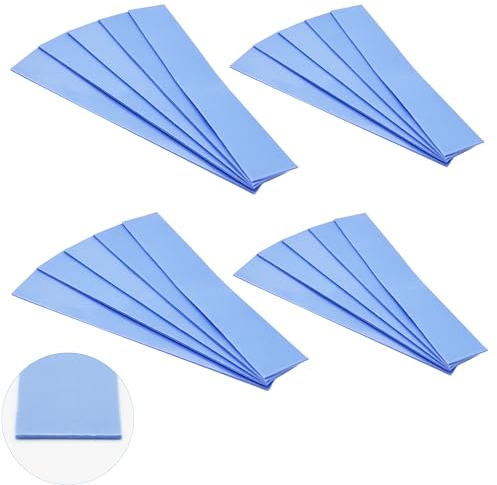 CTRICALVER Thermal Pad, 120 * 20 * 1mm Silikon Wärmeleitpad, mit 6,0 W/mk Wärmeleitfähigkeit, Selbstklebend, Weich, für GPU Kühlkörper CPU Chip Wärmeleitung LED Wärmeleitung (Blau, 20pcs)