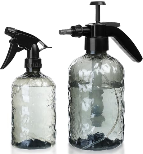 2 Pcs Garden Sprayers, 500M L& 1.5 L Pressure Sprayer, Hand Pump Sprayer Bottles, Pressure Spray Bottles Gardening with Adjustable Nozzle, Mist Empty Spray Bottles for Cleaning Hairdressing Plants