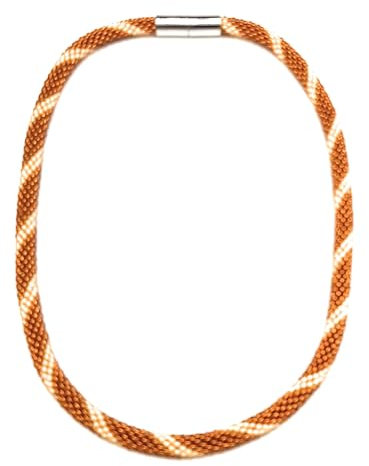 Häkelkette in bronze/beige