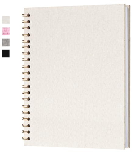 Hiwhy Fotoalbum zum Selbstgestalten 28x20,5 cm Scrapbook Fotobuch mit 40 Weißen Seiten, Erinnerungsbuch für Hochzeit, Geburtstag, Jahrestag, Baby, Beige