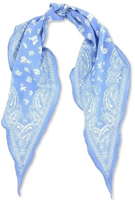 LumiSyne Foulard Motif Floral Paisley Vintage Écharpe Bandana En Coton Foulard En Diamantétroite Longue Respirant Léger Petit Foulard Cravate Bandeau Foulard Cheveux Poignée Ruban