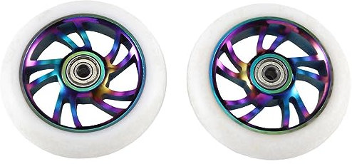 melairo 2 Stück 110 mm Scooter- Ersatzteile Aluminium Verschleißfeste PU-Stunt-Scooter-Teile Kick-Scooter-Zubehör