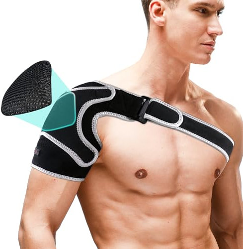 COMFORCE Schulterband mit Memory-Schaum für Damen und Herren,Rotatorenmanschette Schulterstütze Links/Rechts, Neopren-Schultergurt für Luxation, Training und Sportverletzungen (L)