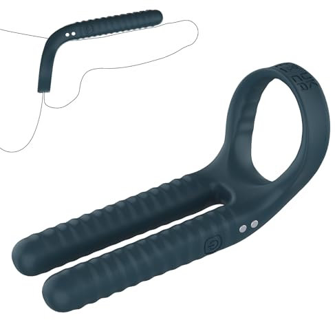 Qoosea Penisring Sexspielzeug mit Vibrationsfunktion & 10 Modi Verstellbarer Silikon Lustring für Verlängerte Erektion Wasserdicht mit Magnetischem Laden Paarspielzeug für Intensives Vergnügen