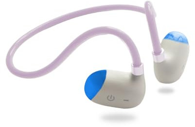 EJEAS Auriculares Deportivos X3 de conducción aérea, inalámbricos Bluetooth 5.3 de oído Abierto, con luz Nocturna, Ideales para Correr de Noche, Ciclismo y Deportes (Morado)