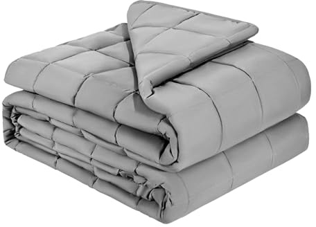 VEVOR Weighted Blanket, 20 lbs, 88 x 104 in King Size, Cooling Breathable Heavy Blanket with Glass Beads, All-Season Use, Suitable for 200-250 lbs Adults, Anxiety Stress Relief, Improve Sleep, Grey
