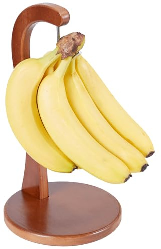 SJBFOOXB Banana Holder Stand - Bananas Hanger Stands, Banana Hanger Tree Stand to Keep Bananas Fresh for Kitchen Wood