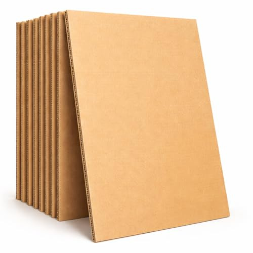 Imballaggi Point – Feuilles de carton ondulé pour art, dessin, peinture et modélisme – Format A1 84,1 × 59,4 cm – Lot de 10