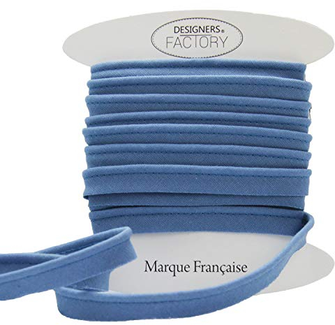 Paspelband baumwolle - Einfach zu nähen und ideal zum Veredeln Ihrer Kreationen. (Um 5 meter, Indigoblau)
