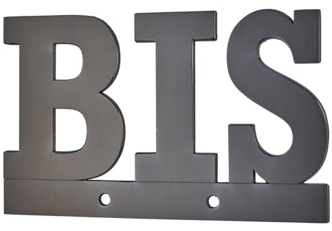 THIRARD - Plaque de Signalisation Noir - Hauteur 80 mm - Alliage à Visser - Lettre Bis - Idéale Pour Intérieur et Extérieur - Résistante et Durable - Facile à Installer