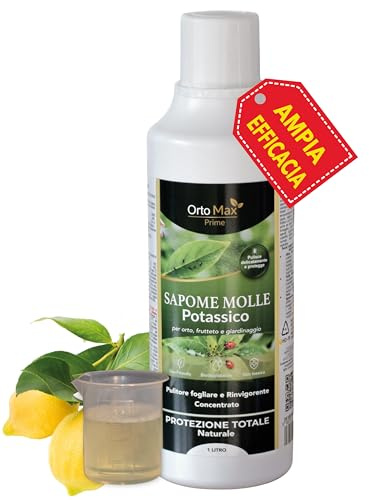 Sapone Potassico per la coltivazione di limoni ed agrumi in genere, lava melata ed insetti contro afidi, cocciniglie, 1 Litro