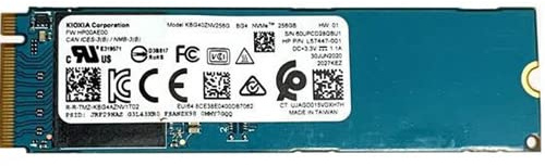 BTB Kioxia interne SSD, 256GB PCIe Gen 3x4 NVMe Solid State Drive, M.2 2280, Modell KBG40ZNV256G, OEM