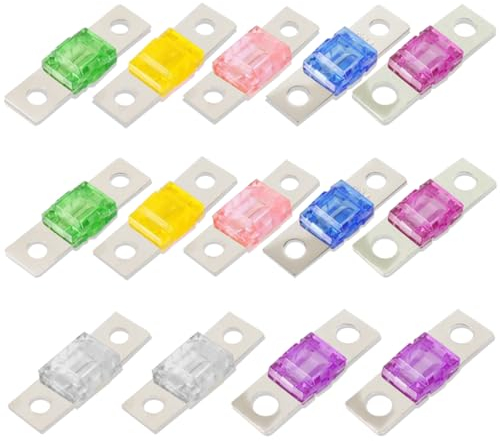 yotutun Fusible Midi 14 Pièces - Mini 30A/40A/50A/60A/70A/80A/100A à Courant Élévé pour Voitures, Camions, Véhicules de Construction