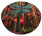 MDATT Dragonfly Fence Print Stool Covers Round,1 Pack Stretch Round Bar Stool Covers Washable Bar Stool Seat Covers