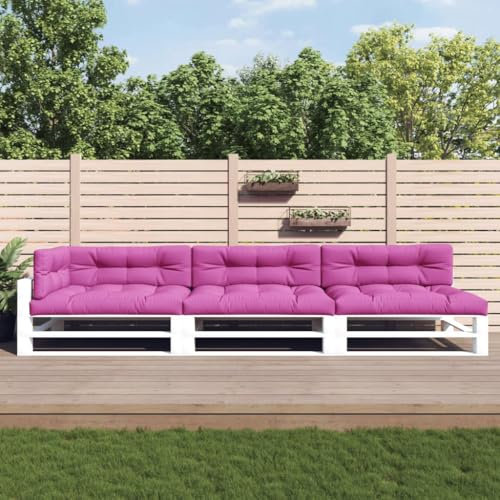 Gecheer Palettkuddar 7 stycken rosa tyg, pallsoffkudde för trädgård, terrass, inomhus och utomhus, sittdyna för vardagsrum