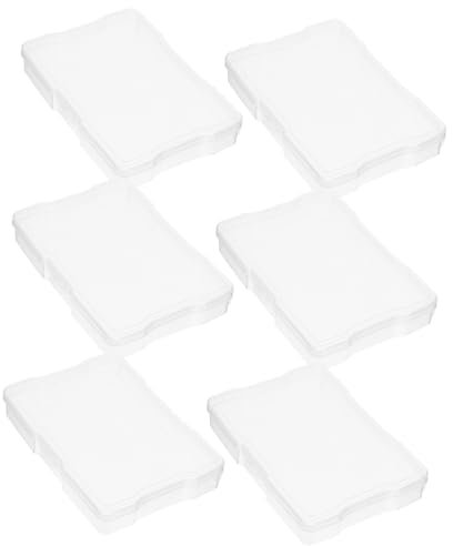 KAILIKETIY 6pezzi Scatola Organizzatrice Trasparente Per Foto Contenitori Con Coperchio Per Ufficio e Hobby Pratica Soluzione Di Archiviazione Per Piccole Parti e Ricordi