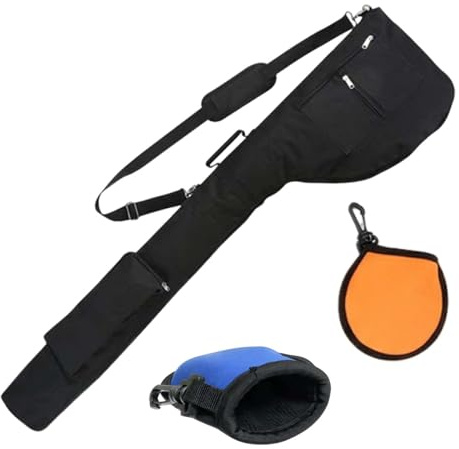 Sacca da Golf Pieghevole e Portatile, Borsa da Viaggio Leggera per 8-10 Mazze da Golf, ‌Sacca da golfs Piccola con Manico, Impermeabile e da Trasporto, per Uomo e Donna