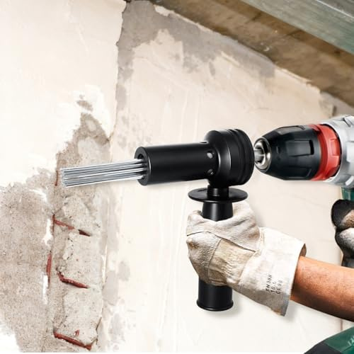 SDS Shank Electric Hammer Needle Scaler Adapter, 18-Needle Design Rust Remover Concrete Drilling Tool Multi-Surface Electric Hammer Attachment for Rust Removal and Concrete Surfaces Preparation