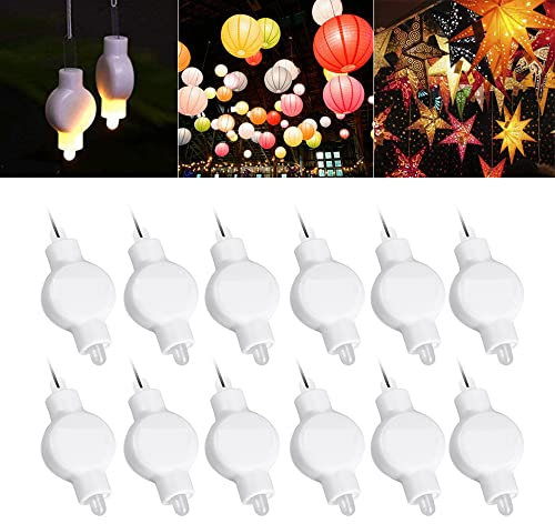 12 Pack Mini Hanging LED Lights, Warm White Waterproof Battery-Operated Lights for Event Decor, Wedding, Garden, Patio, Cafe & Home Decoration