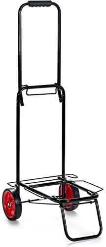 TIENDA EURASIA - Carro de Playa Plegable con Ruedas | Portasillas | Estructura Metalica Resistente | Incluye Goma Elastica de Fijación (MAX 30 KG - 42 x 34 x 95 cm)