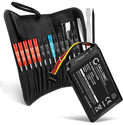 CELLONIC, Battery for Navigation, compatible with TomTom Go Premium X, 5000, 5200, 6000, 4PL60 (3.7V, 1100mAh) + 23-piece tool set
