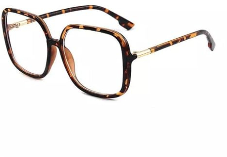 TECH-LINE-DIRECT FASHION ACCESSORIES Lunettes anti-lumière bleue pour femme - Anti-reflet - Filtre UV - Lunettes de jeu sur ordinateur - Lunettes carrées rétro, léopard, Taille unique