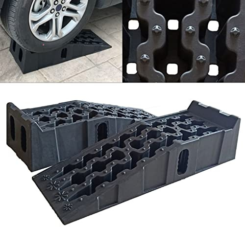 2 rampas de Carga para Coches, Camiones, caravanas, rampas de Carga, Color Negro, hasta 16000 Libras/7,25 T，90 × 28 × 22 cm