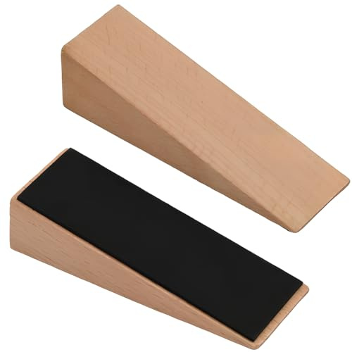 Fermaporta Da Pavimento, Ferma Porta, Set Di 2 Fermaporta In Legno, Cuneo Fermaporta, Fermaporta Pavimento, Fermaporta Antiscivolo Con Gomma, Adatti Per Tutti I Tipi Di Porta E Superfici