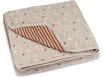 Parker Baby Co. Soft Baby Quilt Blanket for Nursery and Tummy Time - Pebble