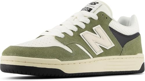 New Balance Men's 480 V1 Premium Sneaker, Dark Olivine/Sea Salt, 10 M