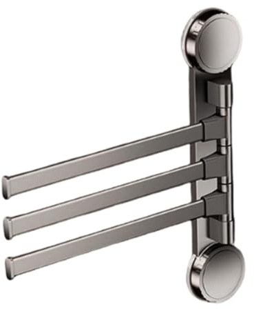 Barra portasciugamani girevole, porta asciugamani a ventosa, porta asciugamani girevole, barra per asciugamani per bagno, supporto a ventosa multi-bar, ideale per bagno, cucina, lavanderia o balcone