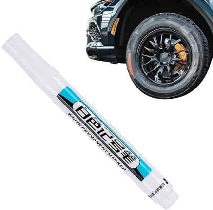 Marcador de neumáticos blanco, bolígrafo blanco de secado rápido, impermeable, herramienta de letras de neumáticos reutilizable multiusos para reparación de muebles y construcción