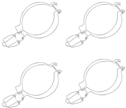 Dranvosk 4PCS Stainless Steel Mason Jar Hangers - Replacement Wire Clamps for Glass Jars,Quick Access Sealing Buckles, Wide Mouth Canning Rings,Canning Accessories for Storage