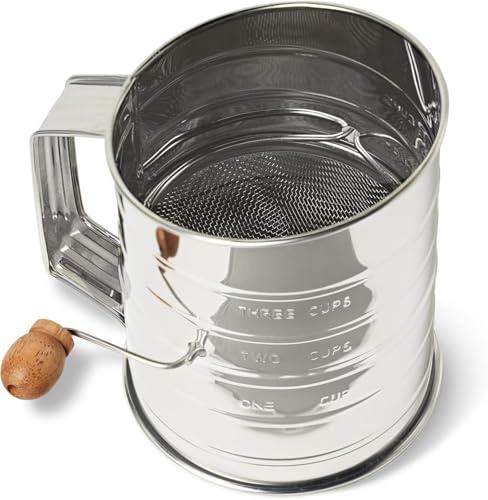 ELNLE Setaccio Farina Acciaio Inox 3 Tazze Colino per Farina per Zucchero Spezie in Polvere