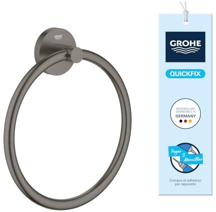 GROHE Start Towel Ring, Brushed Anthracite, 41174AL0