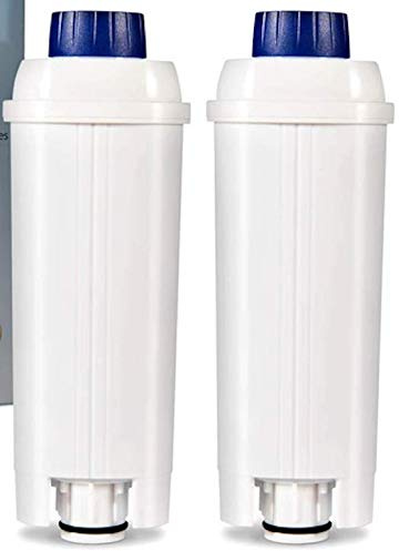 Coffee Machine filter (DLSC002) for Delongi Coffee Machine ECAM, ETAM, BCO, Esam, EC680 & EC800 Series Compatible Premium Coconut Shell Activated (2 Pack)
