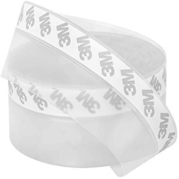 JEMESI Cinta de sellado autoadhesiva transparente de silicona, burlete multifunción, aislamiento acústico, cortavientos, para puertas y ventanas (4,5 cm x 5 m)