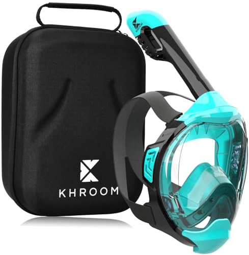 Khroom Schnorchelmaske Erwachsene Seaview Y, CO2 sicher (S/M, Türkis)