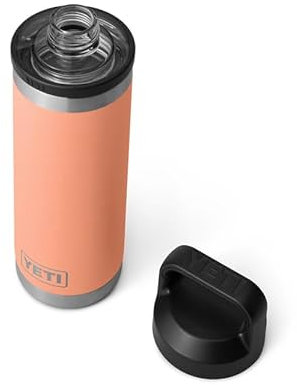 YETI Rambler Bottle Chug, Vaccum Insulated Stainless Steel Bottle with Leakproof Chug Cap, Lowcountry Peach, 18 oz (532 ml)