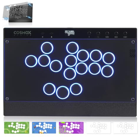 Haute42 C16 Leverless Controller Arcade Stick: Magnetic Leverless Arcade Stick with RGB Rims,Premium Black Haute42 C16 for PC/PS3/PS4/Switch Game with Lock Button Support Hot Swap & SOCD